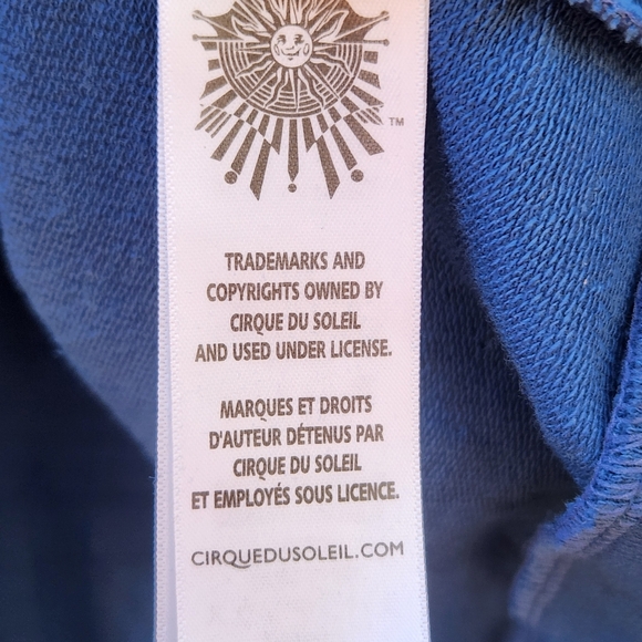 CIRQUE DU SOLEIL Women's Jacket Medium Blue Shawl Collar Gold Paisley Floral - Picture 5 of 13